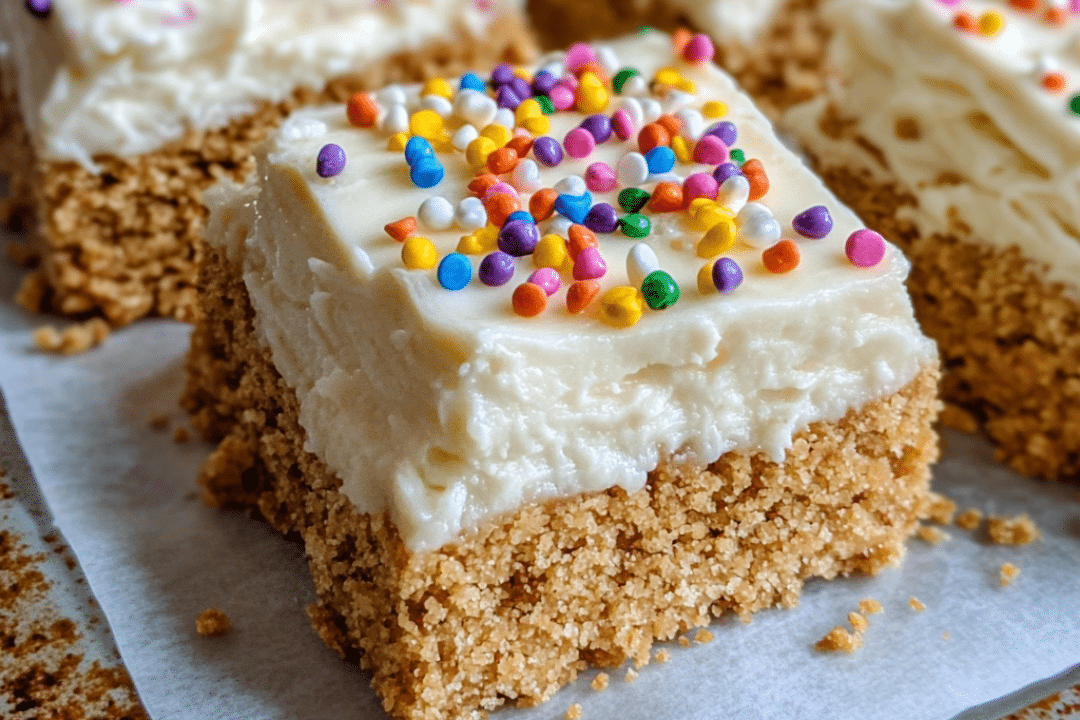 Graham crackers, frosting, no-bake dessert, easy bars, quick dessert, sweet treat, snack