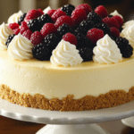 New York cheesecake, classic cheesecake, creamy cheesecake, homemade cheesecake, rich cheesecake, cheesecake with sour cream