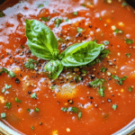 Tomato soup, high protein, Greek yogurt, healthy soup, quick soup, vegetable soup