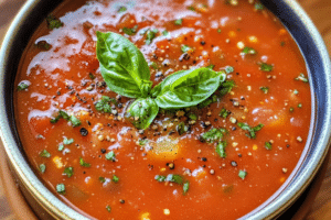 Tomato soup, high protein, Greek yogurt, healthy soup, quick soup, vegetable soup