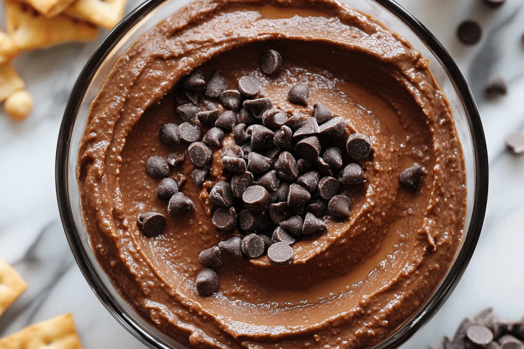 chocolate hummus, healthy dip, vegan dip, dessert dip, chocolate dessert, chickpea dip, protein dip