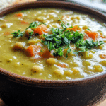 split pea soup, ham hock soup, hearty soup, comfort soup, split peas, pea soup recipe, homemade split pea soup