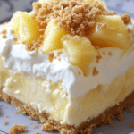 pineapple dessert, no-bake dessert, creamy pineapple, graham cracker crust, tropical dessert, easy dessert