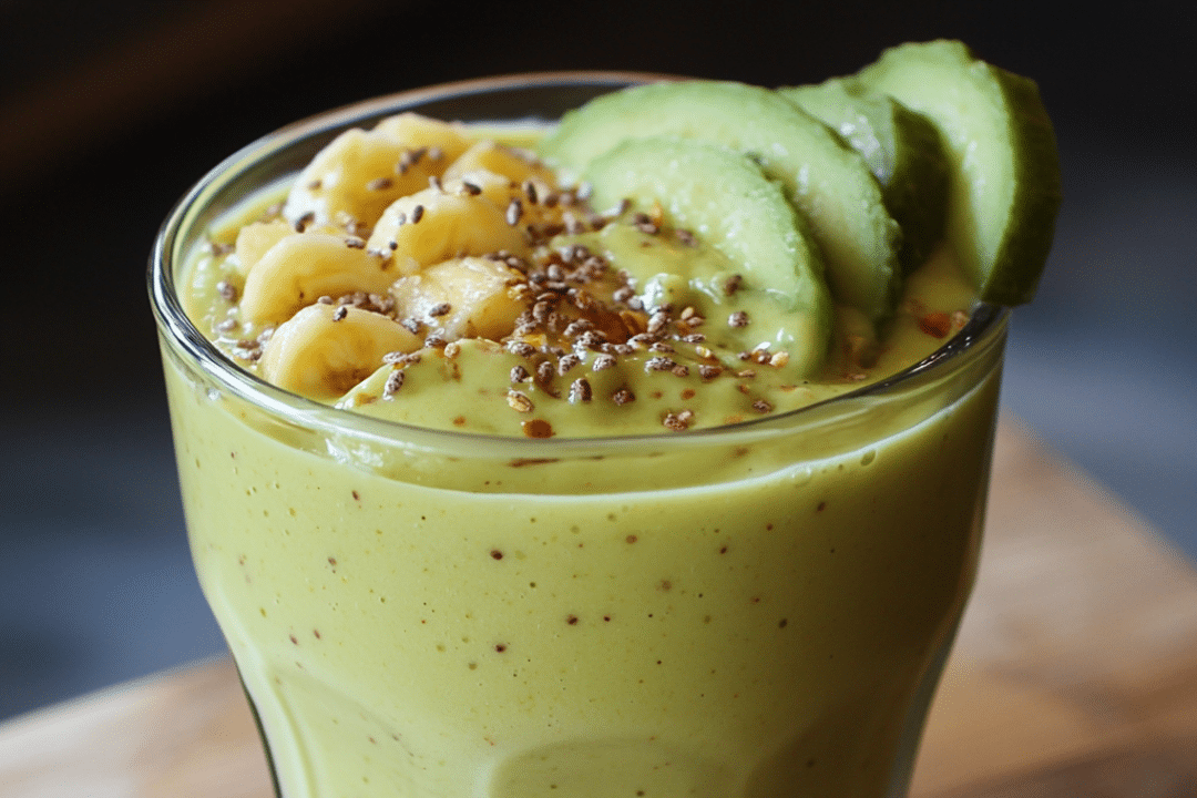 Smoothie, Banana, Mango, Avocado, Healthy, Vegan, Breakfast, Dairy-free, Easy, Refreshing