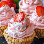 Strawberry Cheesecake, Cookie Cups, Desserts, Easy Dessert, Sweet Treats, Cookies, Baking, Party Snacks