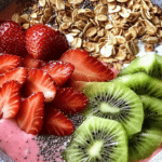 Smoothie Bowl, Strawberry Kiwi Bowl, Healthy Breakfast, Greek Yogurt Bowl, Fruit Bowl, Chia Seeds, Coconut Water Smoothie