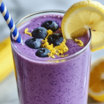 Blueberry Smoothie, Lemon Smoothie, Healthy Smoothie, Greek Yogurt Smoothie, Lemon and Blueberry, Fruit Smoothie