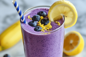 Blueberry Smoothie, Lemon Smoothie, Healthy Smoothie, Greek Yogurt Smoothie, Lemon and Blueberry, Fruit Smoothie