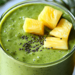 avocado smoothie, pineapple smoothie, detox smoothie, healthy smoothie, green smoothie, coconut water smoothie, tropical smoothie