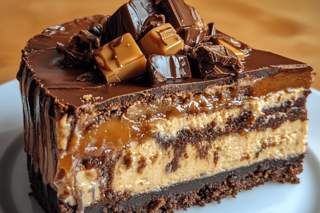 caramel cheesecake, brownie cheesecake, caramel dessert, cheesecake with brownie base, caramel swirl, easy cheesecake recipe, layered cheesecake