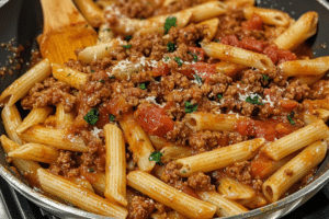 beef pasta, ground beef pasta, tomato pasta, easy pasta dinner, homemade pasta sauce, Italian pasta, pasta with beef, quick dinner recipe