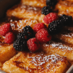 overnight French toast, crème brûlée French toast, make-ahead breakfast, baked French toast, caramelized French toast