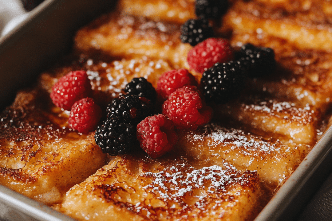 overnight French toast, crème brûlée French toast, make-ahead breakfast, baked French toast, caramelized French toast