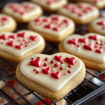 Day Cookies, white chocolate cookies, strawberry cookies, Valentine’s treats, easy Valentine cookies, festive cookies