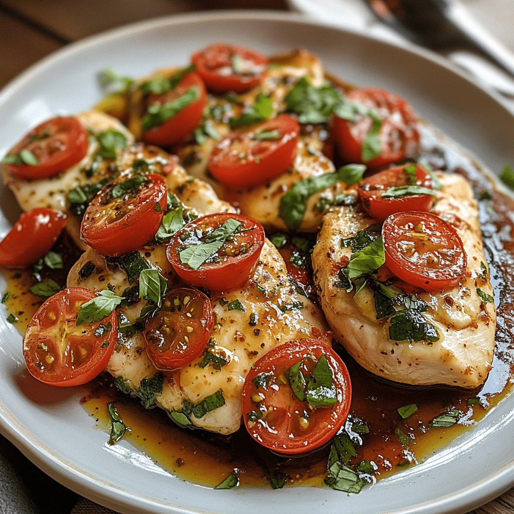 Chicken caprese, chicken with mozzarella, Caprese, balsamic chicken, healthy chicken recipe