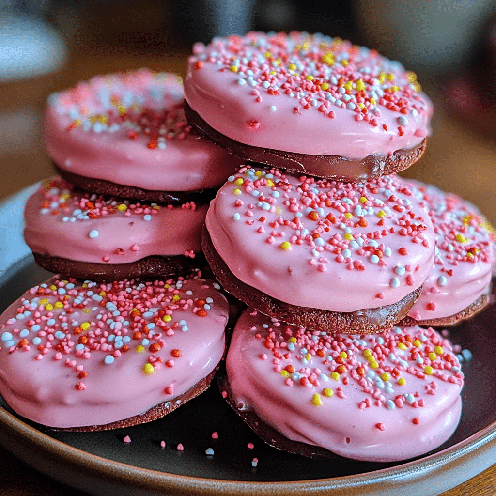 Chocolate Covered Strawberry Cookies,Strawberry Cookies, Chocolate Covered Cookies, Sweetheart Treat, Easy Cookies, Valentine’s Day