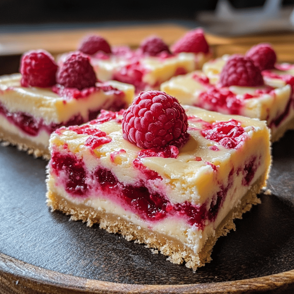 Raspberry Cheesecake Bars, white chocolate cheesecake bars, raspberry cheesecake, Oreo crust cheesecake, dessert bars, raspberry dessert, cheesecake with fruit