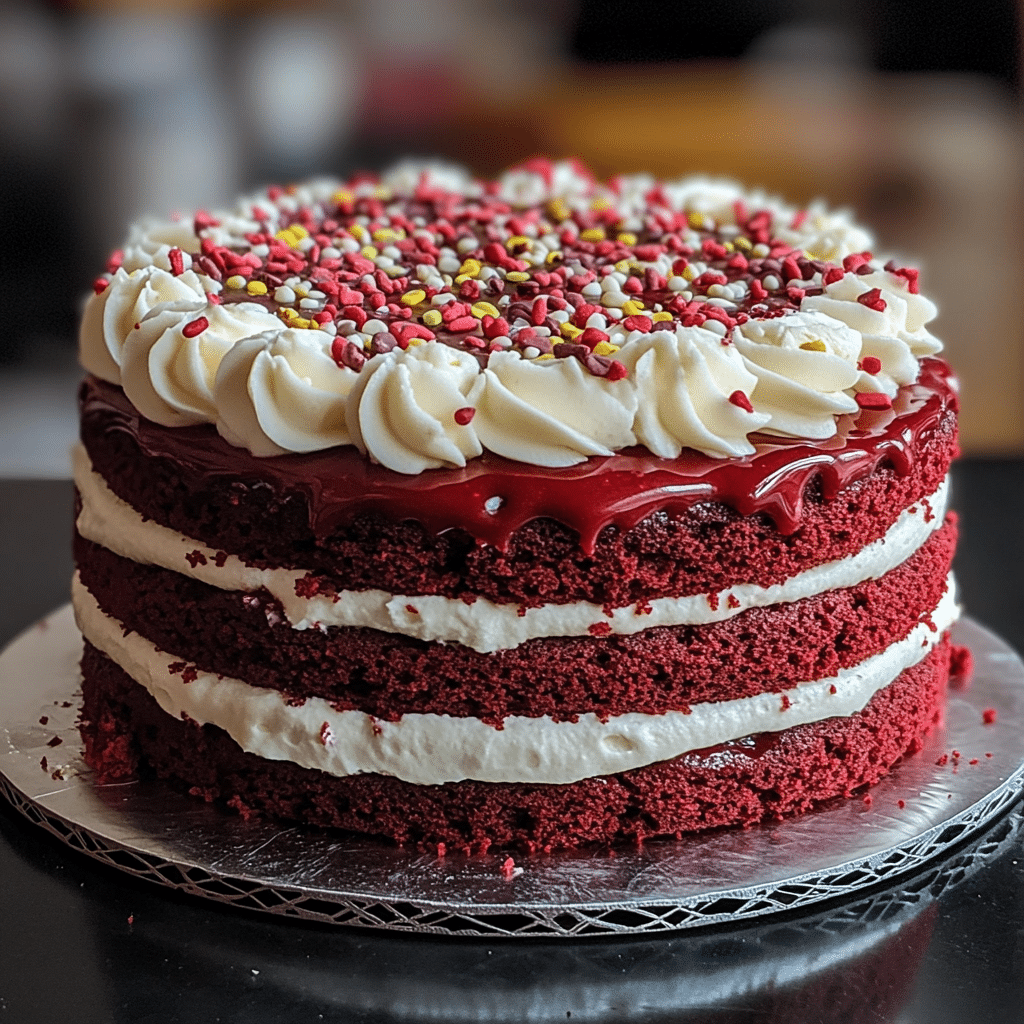 red velvet cookie cake, cream cheese frosting cake, red velvet cake, cookie cake, dessert cake, homemade cookie cake