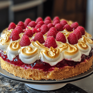 Meringue Cheesecake, lemon, raspberry, cheesecake, meringue, dessert