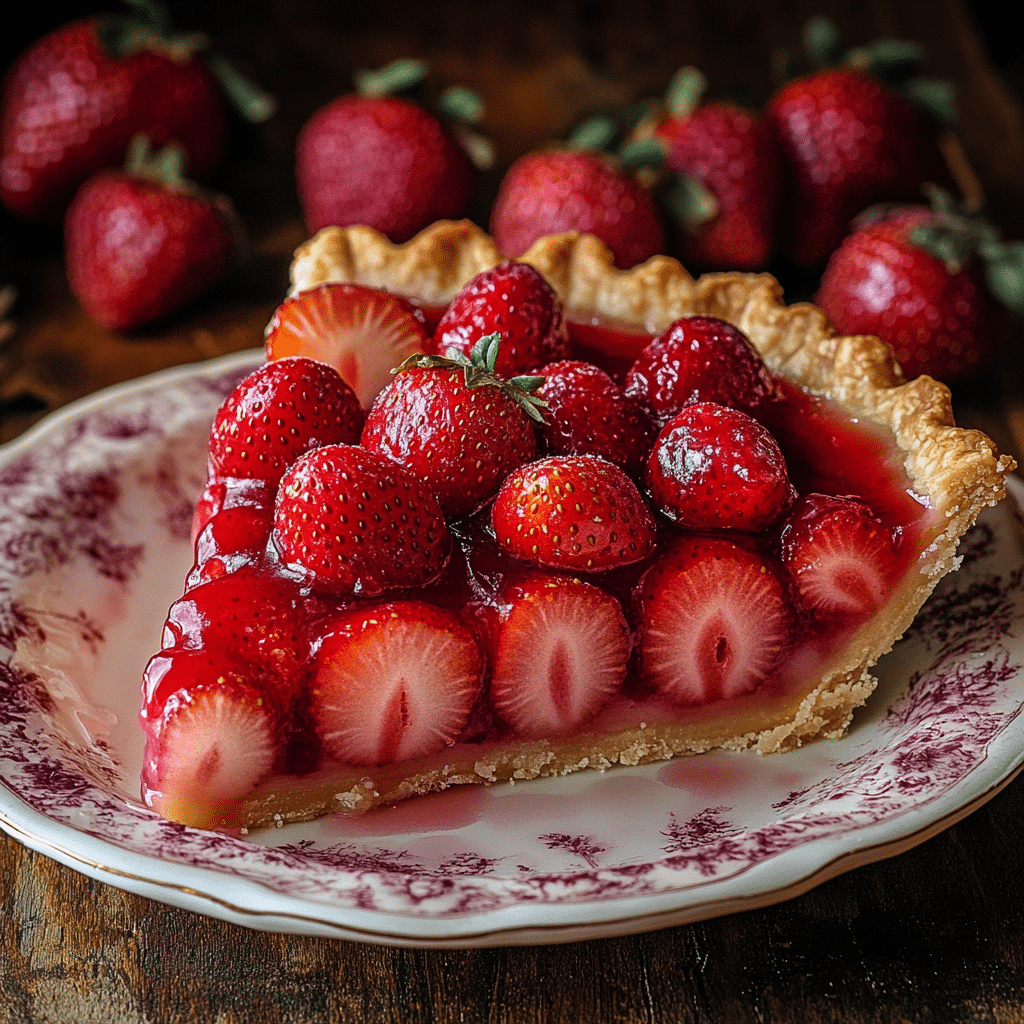 strawberry pie, summer dessert, no-bake pie, strawberry filling, fresh strawberry pie