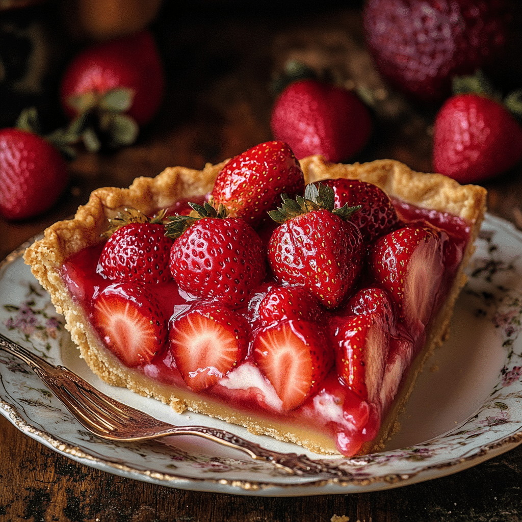 strawberry pie, summer dessert, no-bake pie, strawberry filling, fresh strawberry pie