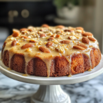 Almond cake, amaretto glaze, almond dessert, cake with liqueur, almond flour cake, nut cake