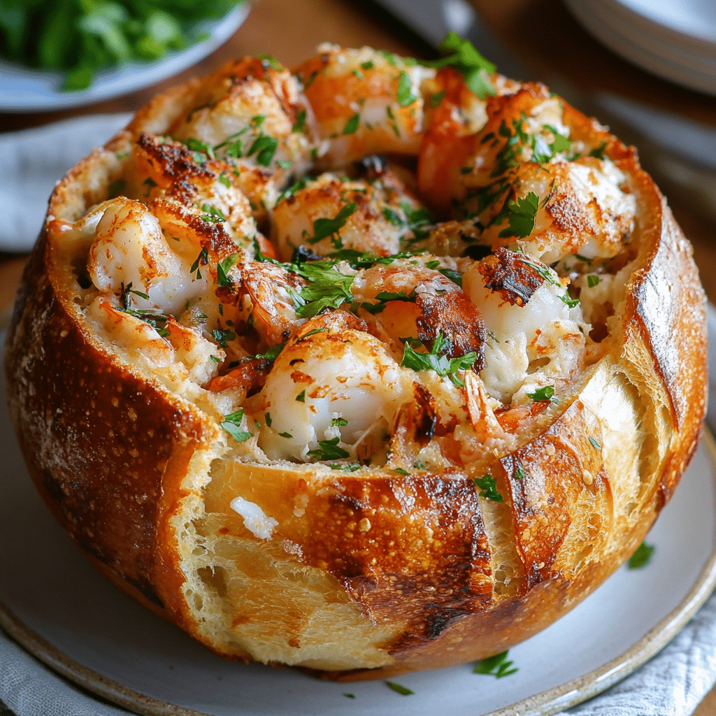Stuffed Seafood Bread Bowl